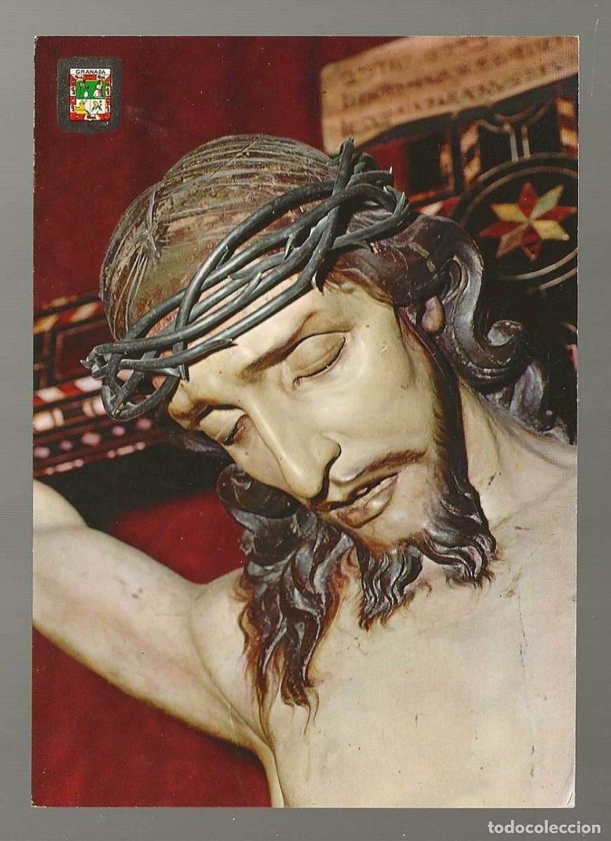 Postales: POSTAL - CRISTO DE LA MISERICORDIA (JOS&Eacute; DE MORA) IGLESIA DE SAN JOS&Eacute; (ALBAIC&Iacute;N) - GRANADA - S/C