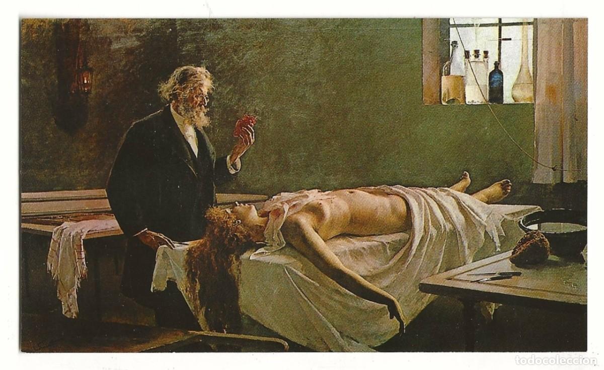 Postales: POSTAL - LA AUTOPSIA (ENRIQUE SIMONET) MUSEO PROVINCIAL DE BELLAS ARTES - MALAGA - SIN CIRCULAR