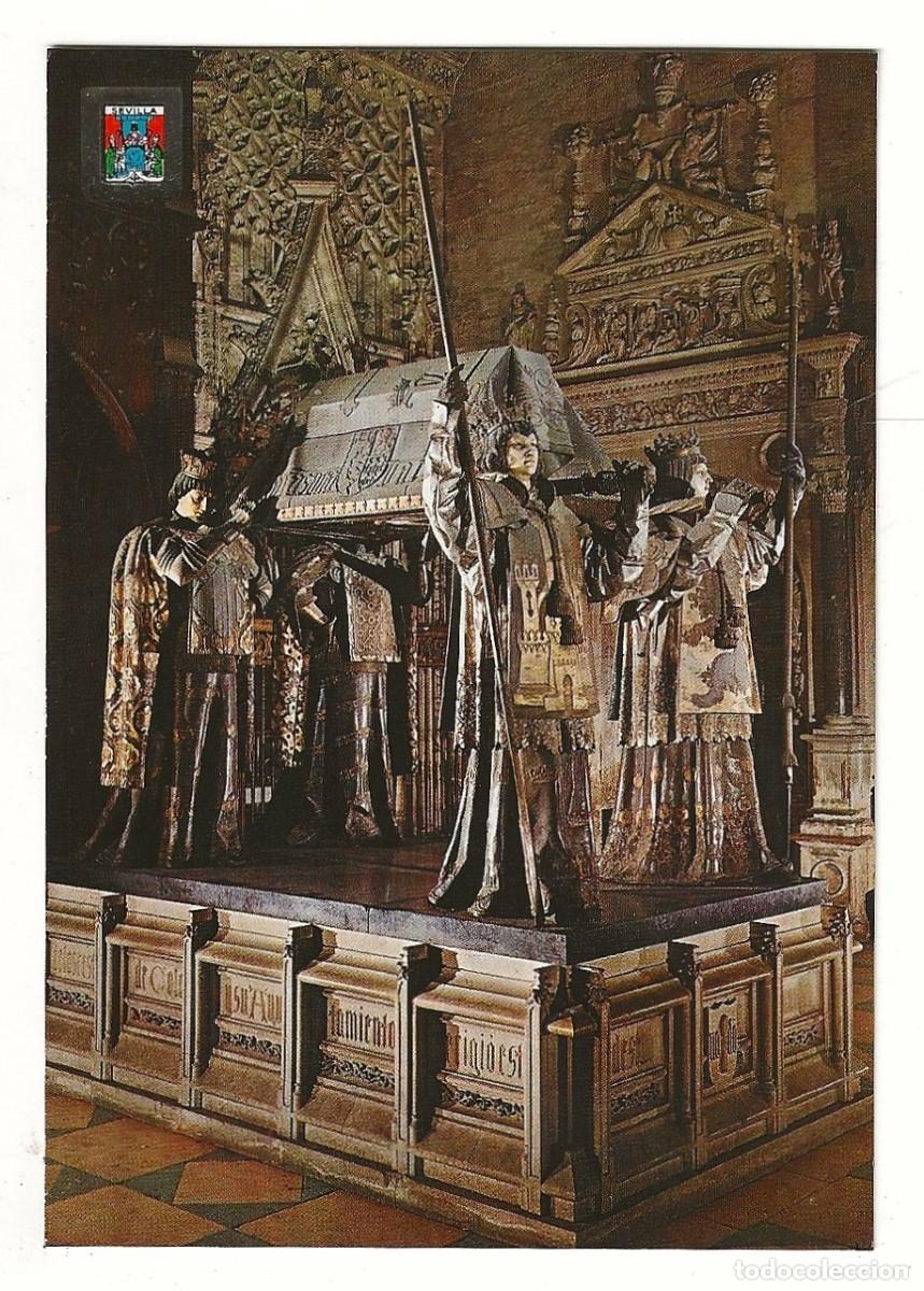 Postales: POSTAL - MONUMENTO A COL&Oacute;N - CATEDRAL DE SEVILLA - SIN CIRCULAR