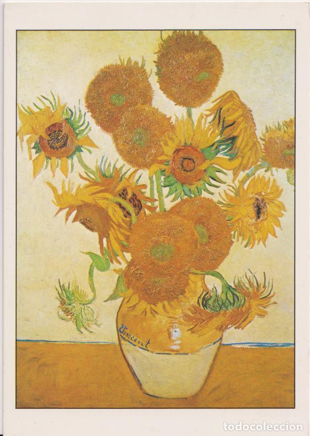 Postales: POSTAL DE LA OBRA DE VINCENT VAN GOGH, TOURNESOLS (1888) - DORSO EXPLICATIVO