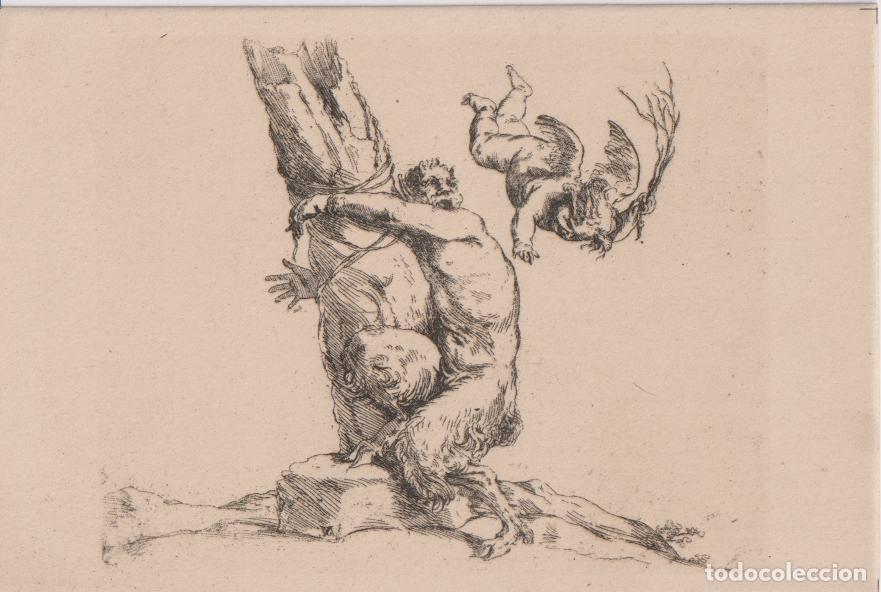 Postales: POSTAL DE LA OBRA DE LORENZO NELLI, S&Aacute;TIRO AZOTADO POR AMOR &ndash; S/C