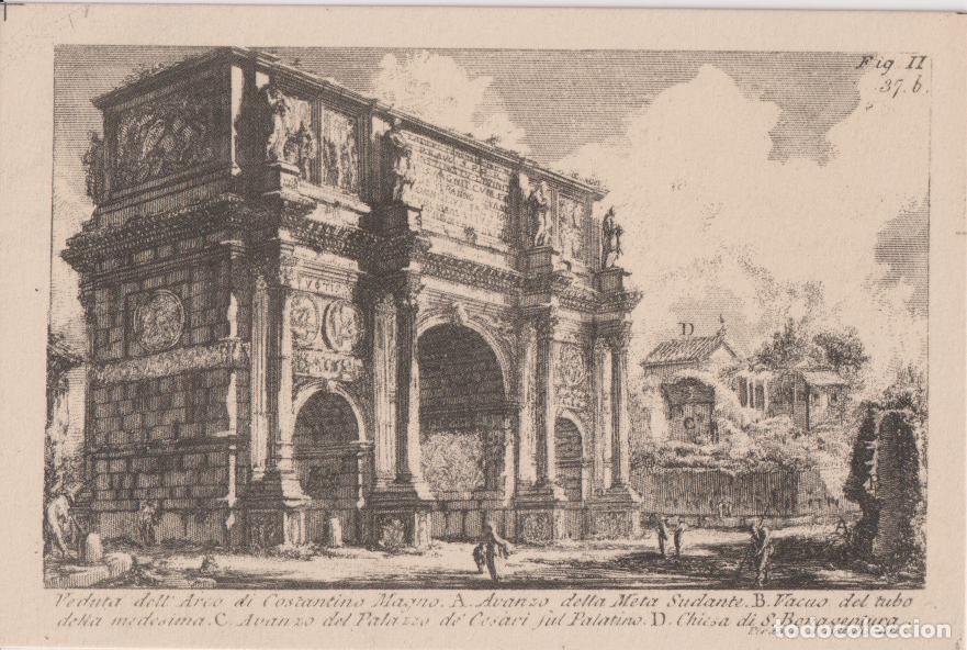 Postales: POSTAL DE LA OBRA DE GIOVANNI BATTISTA PIRANESI, ARCO DE CONSTANTINO &ndash; S/C