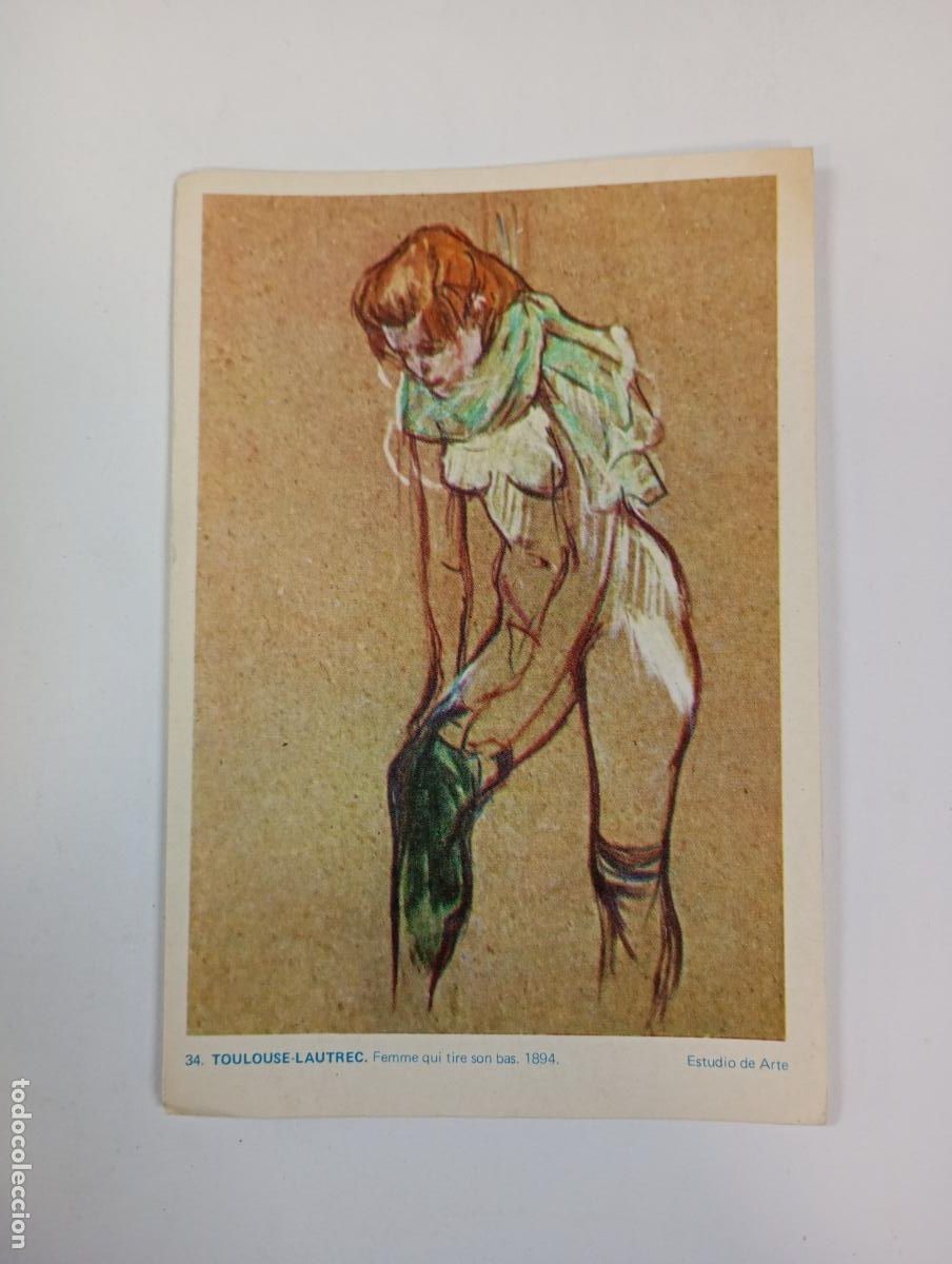 Postales: POSTAL TOULOUSE LAUTREC. FEMME QUI TIRE SON BAS. TDKP29B