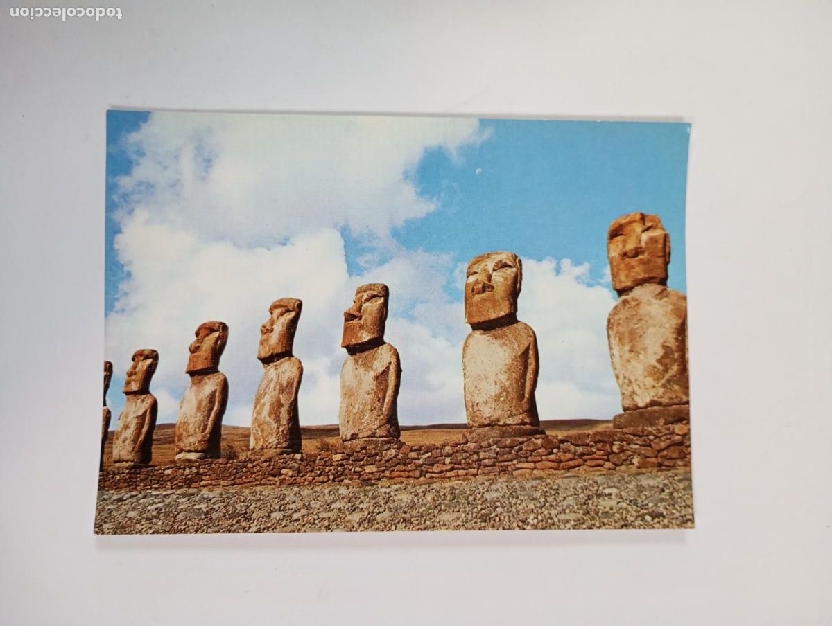 Postales: POSTAL ARTE PRECOLOMBINO. LOS SIETE MOHAIS DE LA ISLA DE PASCUA. TDKP29B