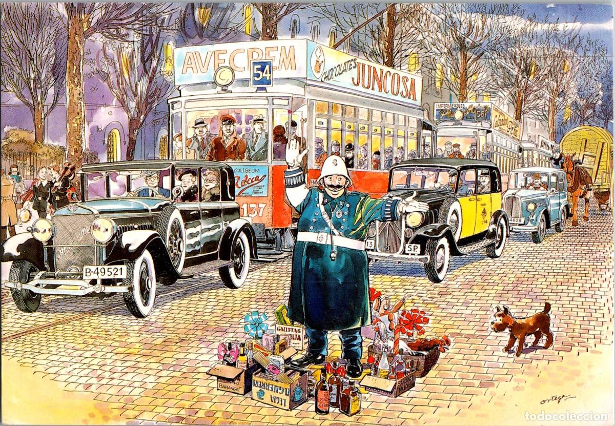 Postales: Barcelona - Galer&iacute;a d'Art RACC - Exposici&oacute;n: F. Ortega - Dibuixos -Desembre 1989 - Postal- 149x105mm