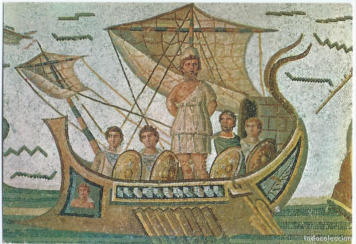 Postales: Ulises - Mosaico del museo de Bardo - Foto 1