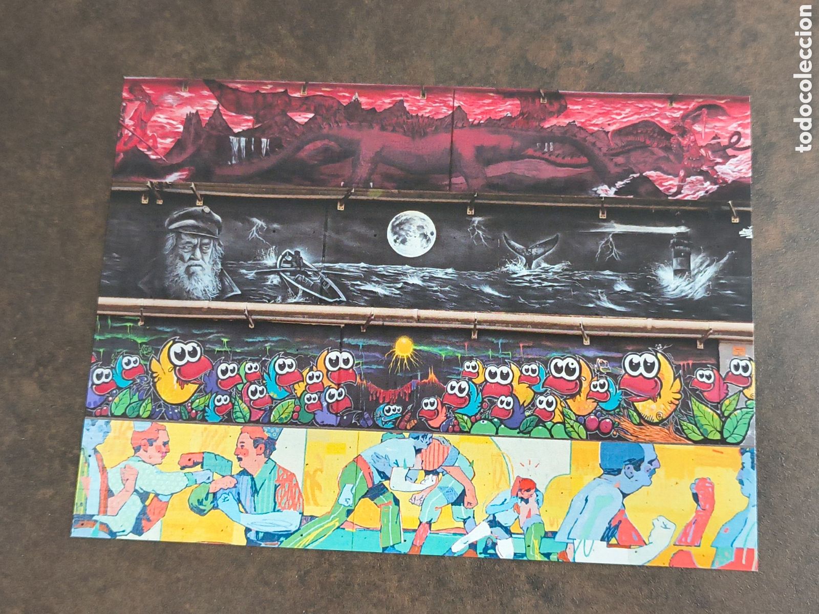 Postales: SIMIL POSTAL. PINTURES MURALS DEL CALAIX HIDRIC PARC FLUVIAL DEL BESOS