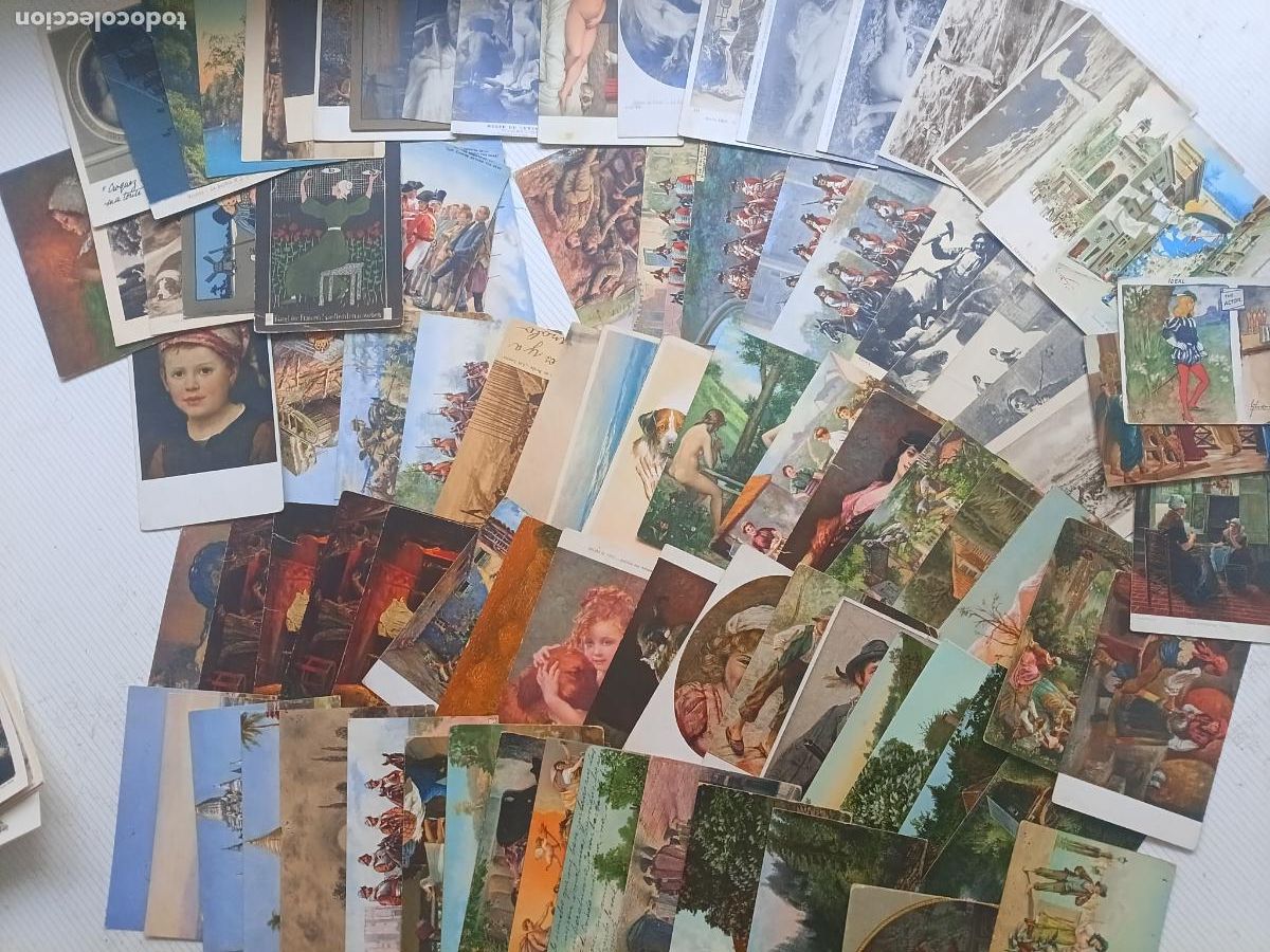 Postales: Pintura. 89 postales antiguas. S&oacute;lo formato antiguo