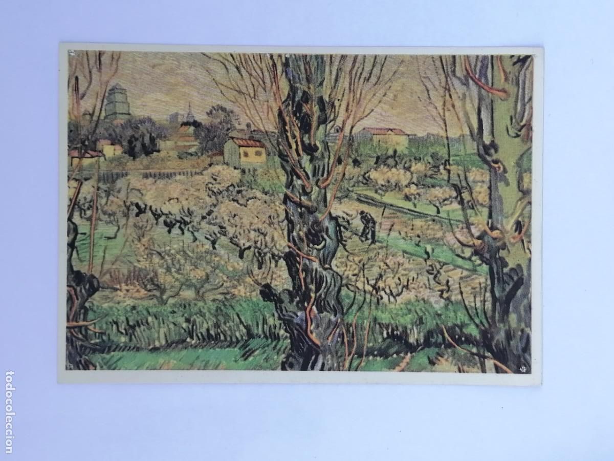 Postales: POSTAL 18886 SIN USO-ITALIA CM - VAN GOGH (1853-1890) VERGER FLEURI AVEC VUE SUR ARLES FRANCIA ARTE