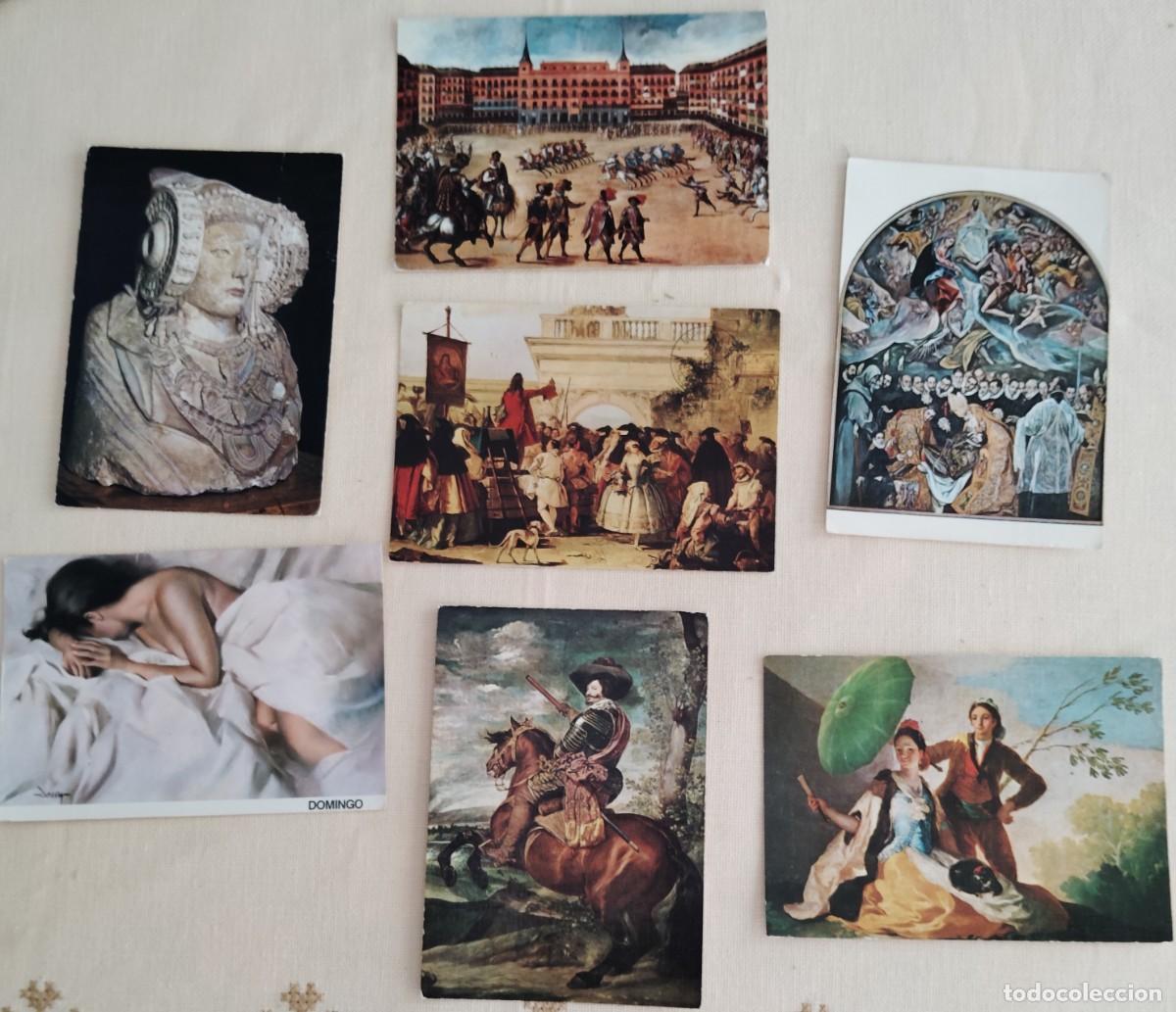 Cartoline: 7 POSTALES ARTE. CIRCULADAS A&Ntilde;OS 80.ENVIO INCLUIDO