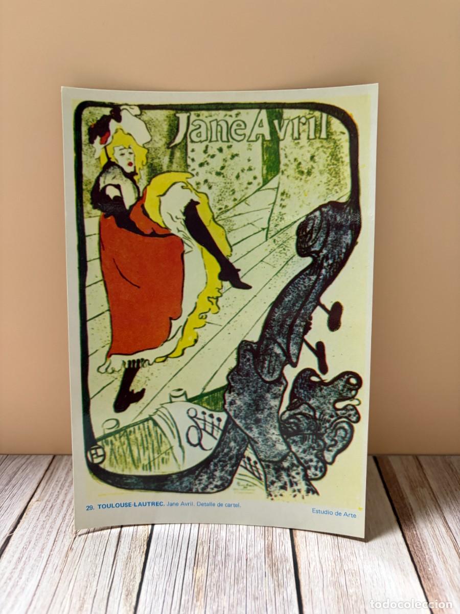 Postales: TARJETA POSTAL &ndash; TOULOUSE-LAUTREC &ndash; JANE AVRIL &ndash; DETALLE DE CARTEL &ndash; ESTUDIO DE ARTE