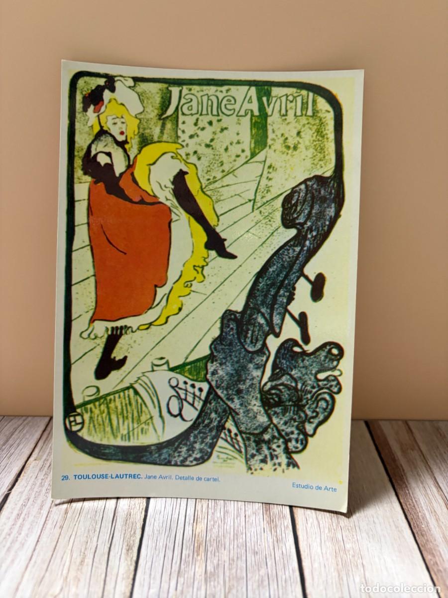 Postales: TARJETA POSTAL &ndash; TOULOUSE-LAUTREC &ndash; JANE AVRIL &ndash; DETALLE DE CARTEL &ndash; ESTUDIO DE ARTE