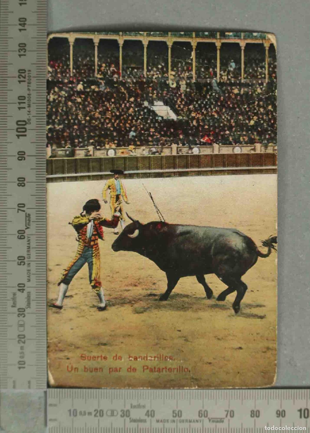 Postais: POSTAL. Suerte de banderillas - Un buen par de Patarterillo