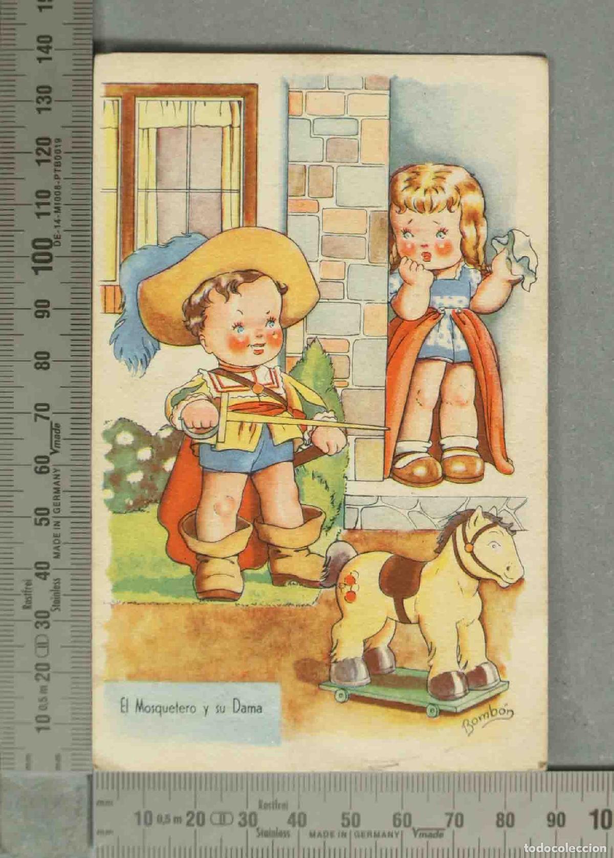 Postales: POSTAL. El Mosquetero y su Dama - Enriqueta Bomb&oacute;n - Estamper&iacute;a RAM