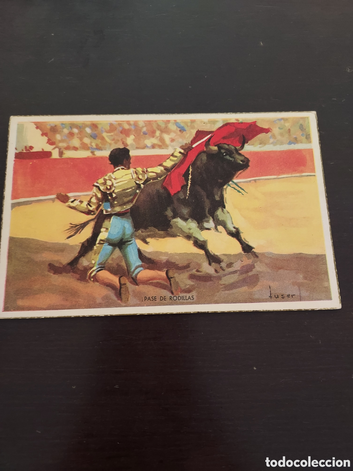 Postales: Postal tauromaquia - Pase de rodillas