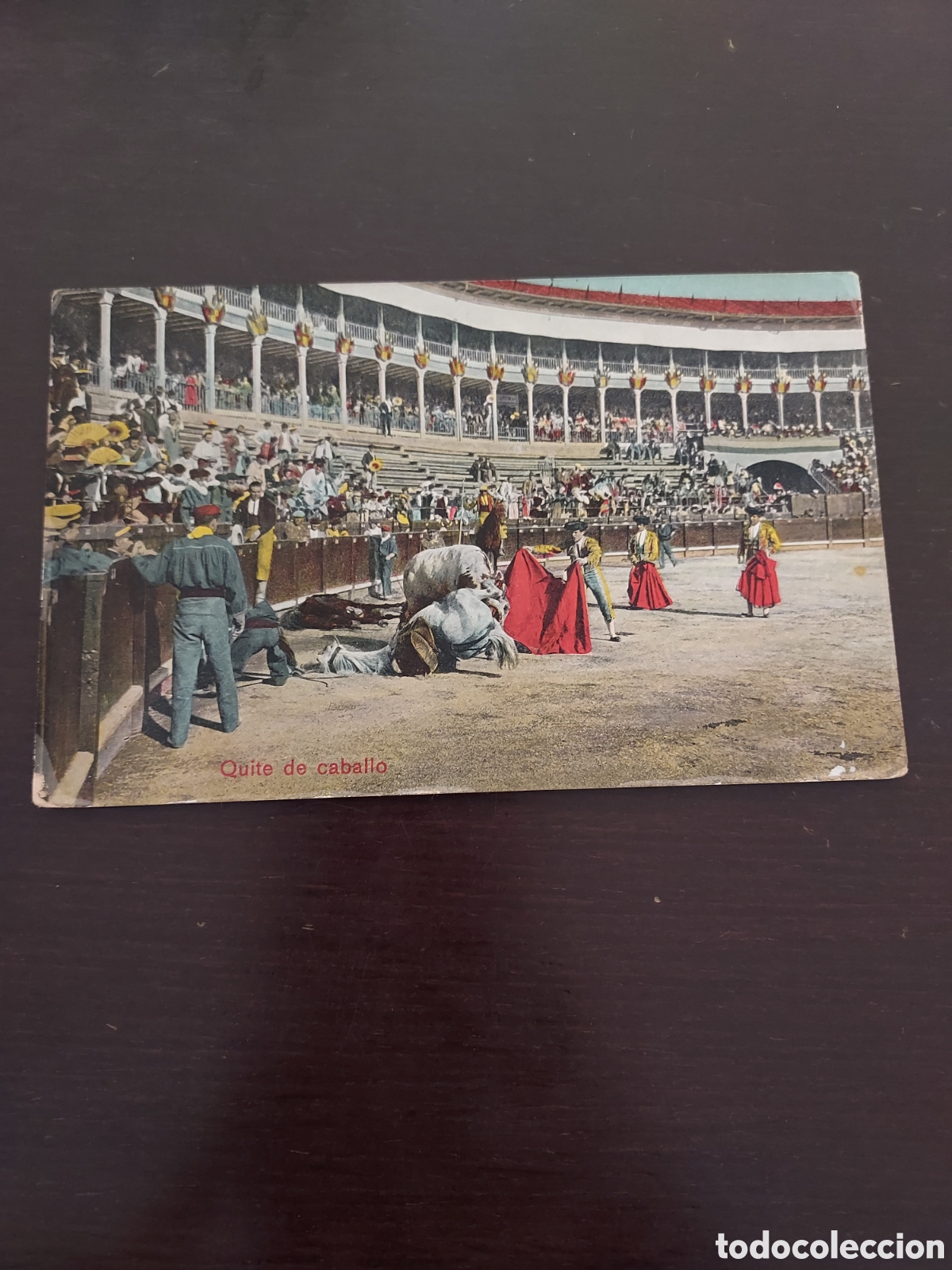 Postales: Postal tauromaquia - Quit&eacute; de caballo