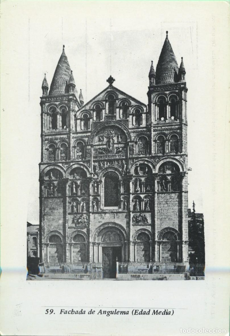 Postales: N&ordm; 59. Fachada de Angulema (Edad Media). Predominio del arco de medio punto que hace calles. Decorac