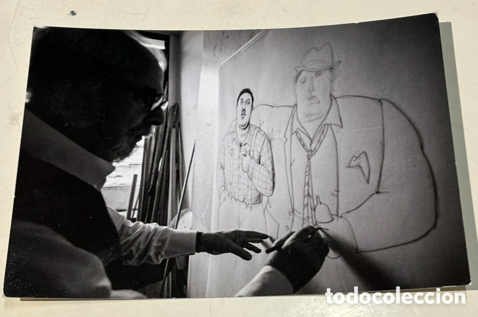 Postales: Postal. Fernando Botero en su estudio. M&oacute;naco. 2014.