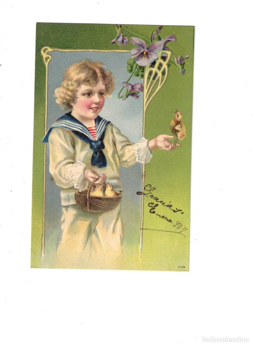 Postales: POSTAL TROQUELADA EN RELIEVE 1907