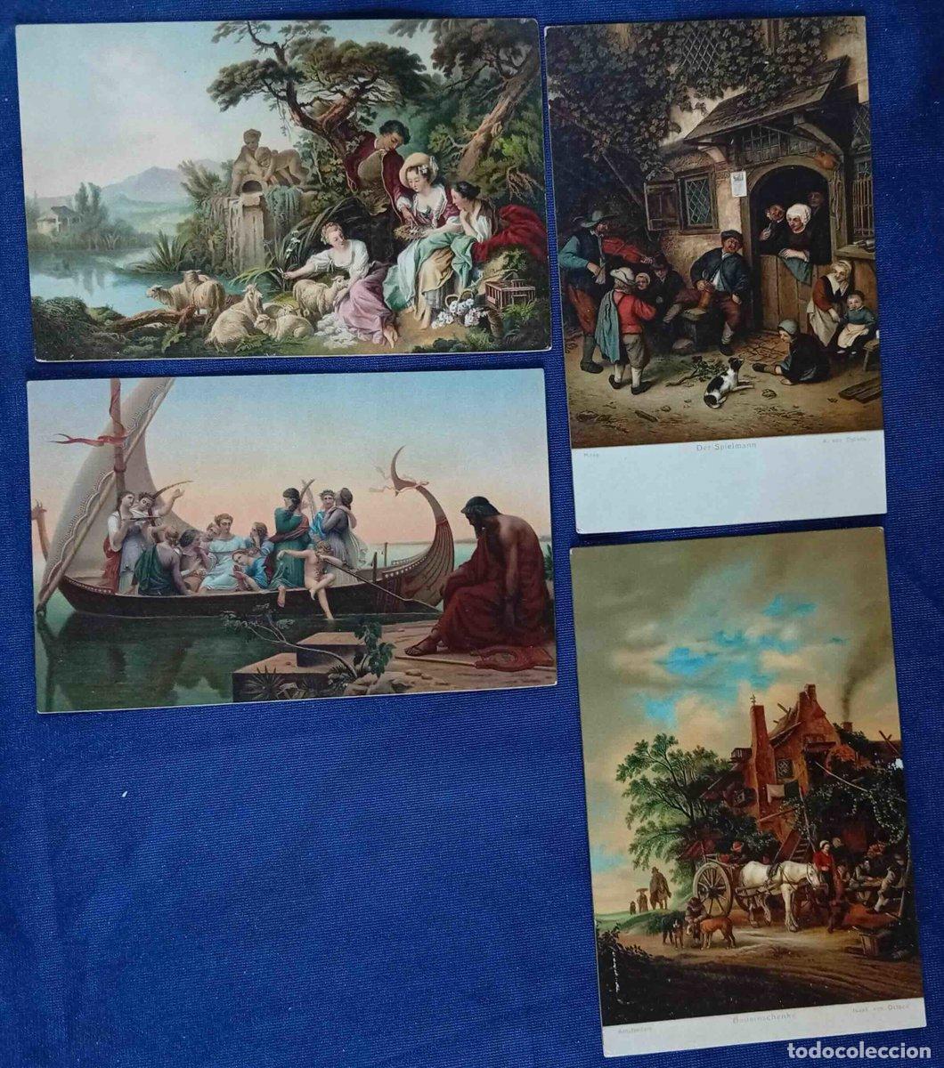 Postales: 4 POSTALES CON REPRODUCCIONES DE CUADROS.STENGEL & CO. DRESDEN.