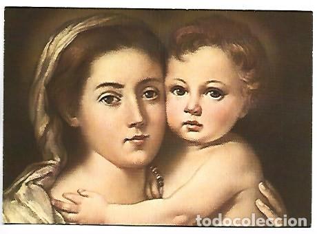 Postales: REINA DEL SANTISIMO ROSARIO - (MURILLO (FRAGMENTO).- CC. MARIANAS.- BARCELONA
