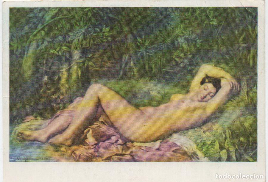 Postales: THEODORE CHASSERIAU, VENUS DORMIDA, POSTAL EDITADA EN LA ALEANIA OLRIENTAL CIRCLADA EN 1977