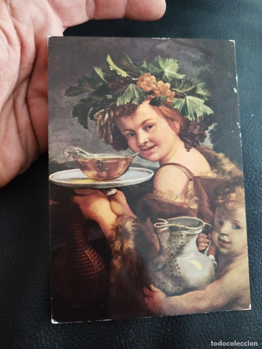 Postais: Tarjeta postal reproducci&oacute;n de la pintura &rdquo;El Ni&ntilde;o Baco&rdquo; de Guido Reni.