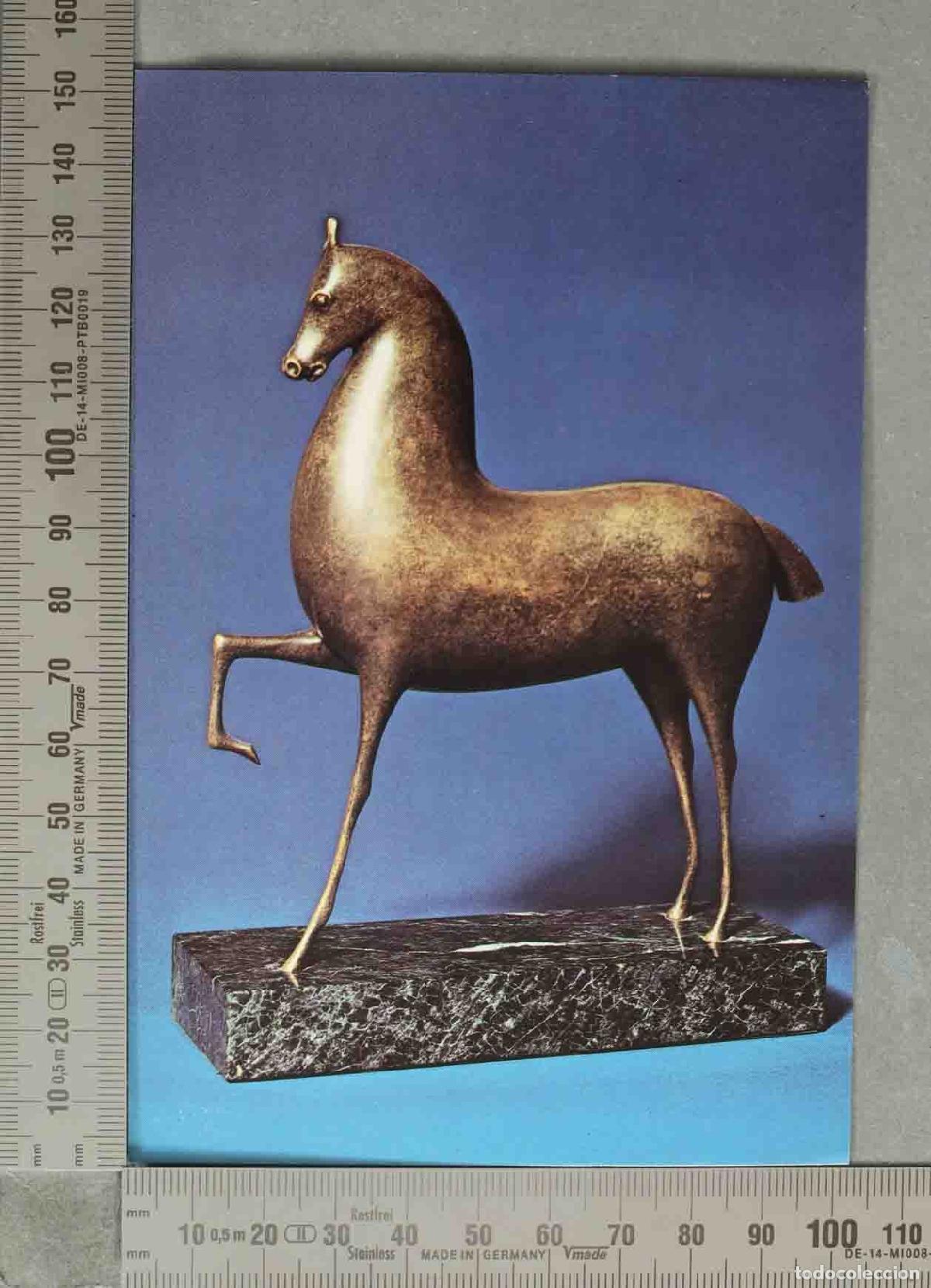 Cartes Postales: POSTAL. Horse - Elie Nadelman - Bronze sculpture on marble base