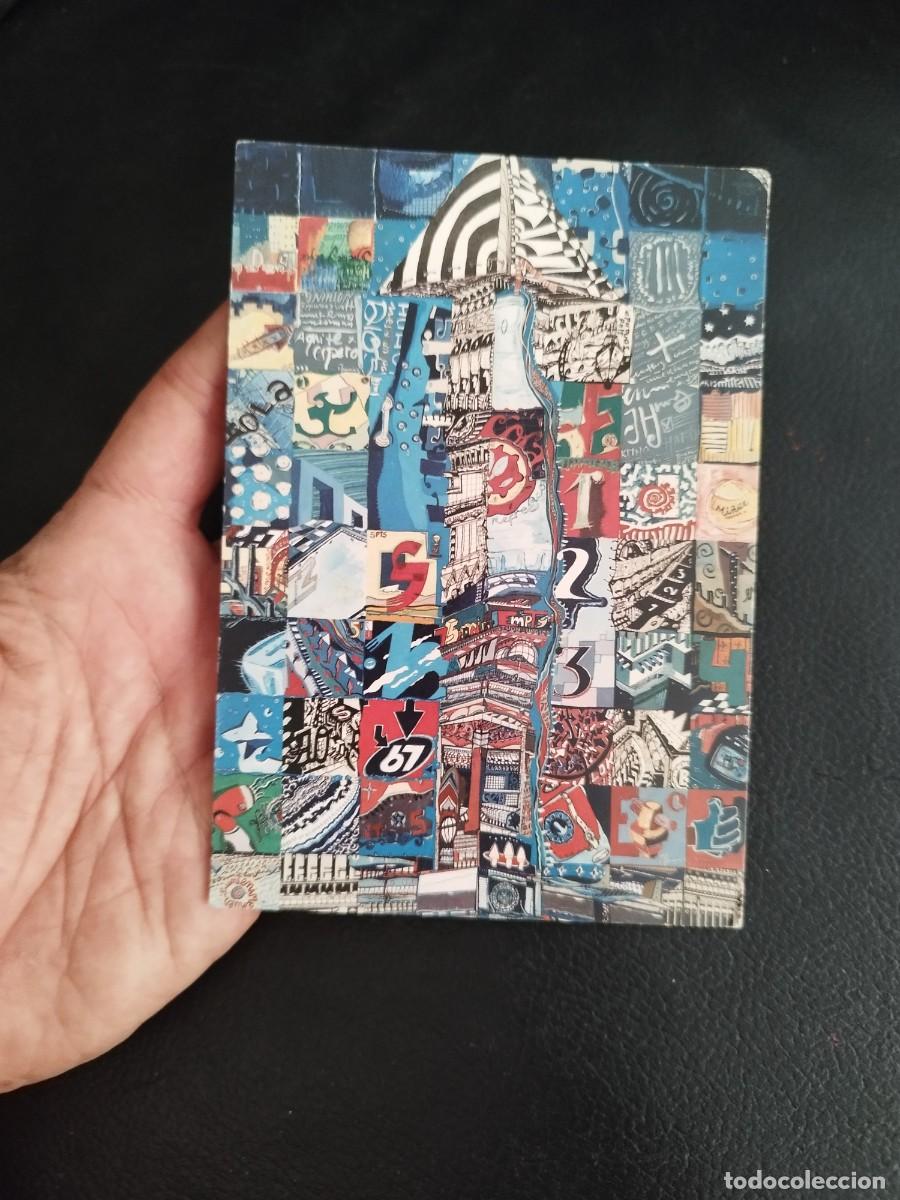 Postales: Tarjeta postal una pieza de arte en collage con estilo urbano o street art.