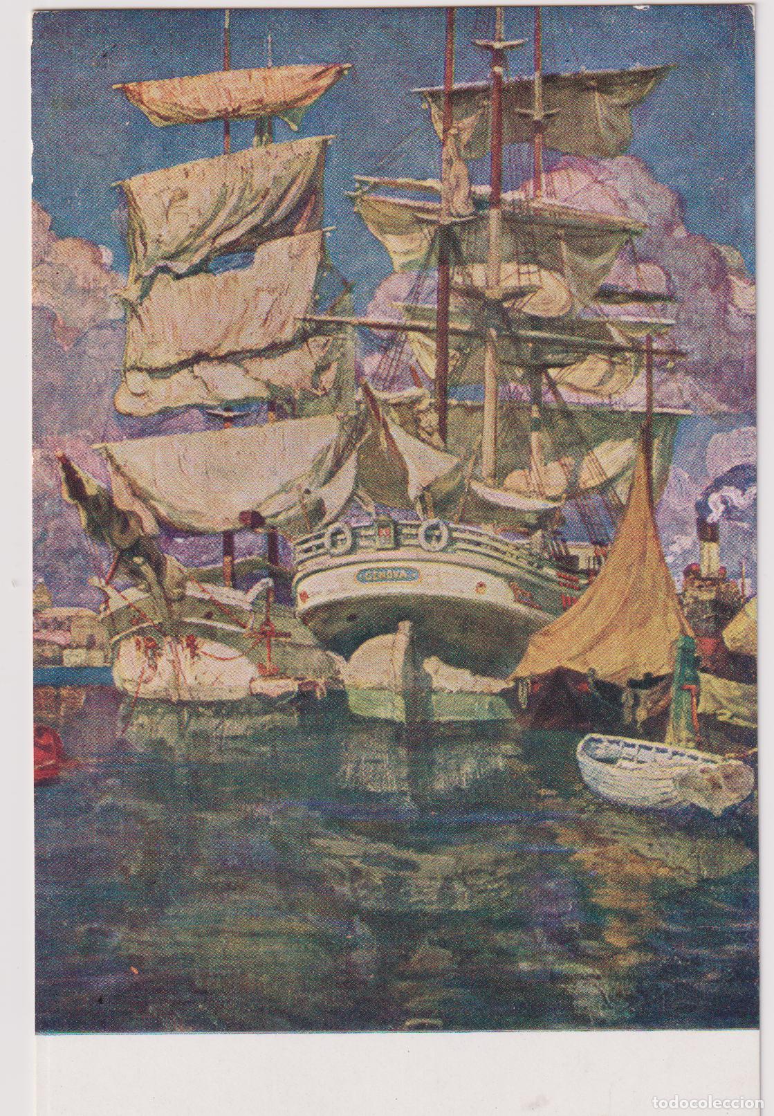 Postales: POSTAL DE LA OBRA VETTORE ZANETTI, VELEROS &ndash; ED.THOMAS 237 &ndash; S/C