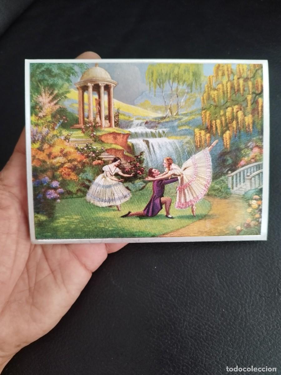 Postales: Tarjeta postal ballet, posiblemente inspirada en Giselle. Pintado a mano con motivos brillantes.