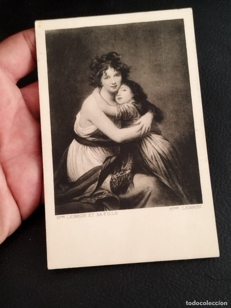 Postales: Antigua postal del museo de louvre. Repro retrato de la artista y su hija, Jeanne-Lucie-Louise. 1920