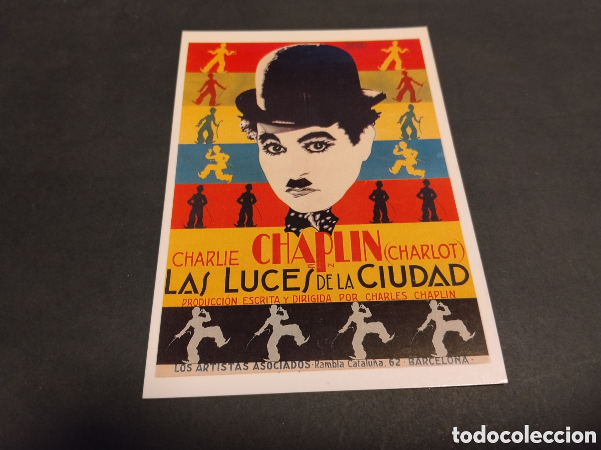 Postales: Postal cine las luces de la ciudad, Chaplin