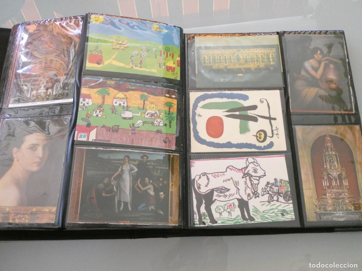 Postales: GRAN &Aacute;LBUM CON 357 POSTALES DE ARTE. PINTURA ESCULTURA . 3,4KG