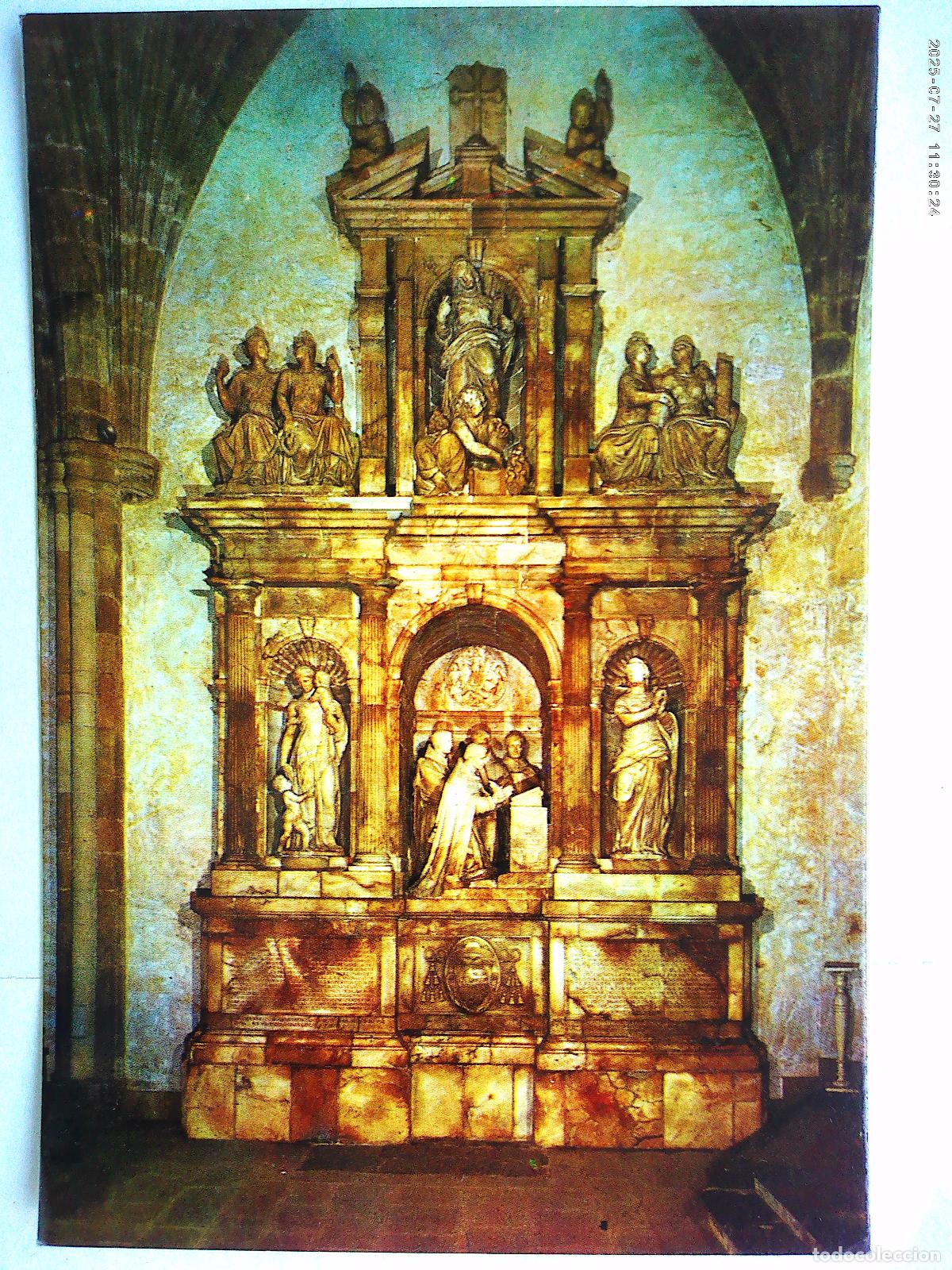 Postales: POSTAL SALAS ( ASTURIAS ): MAUSOLEO DE D. FERNANDO ( INTERIOR COLEGIATA ). A&Ntilde;OS 70
