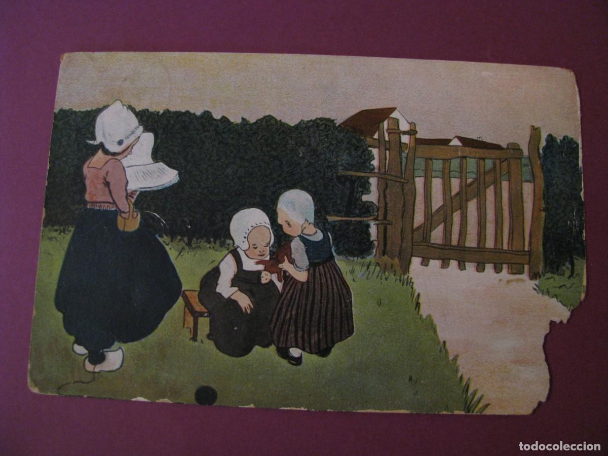 Postales: ANTIGUA POSTAL DE LA OBRA XAVIER SAGER. NI&Ntilde;AS HOLANDESAS. CIRCULADA EN 1904