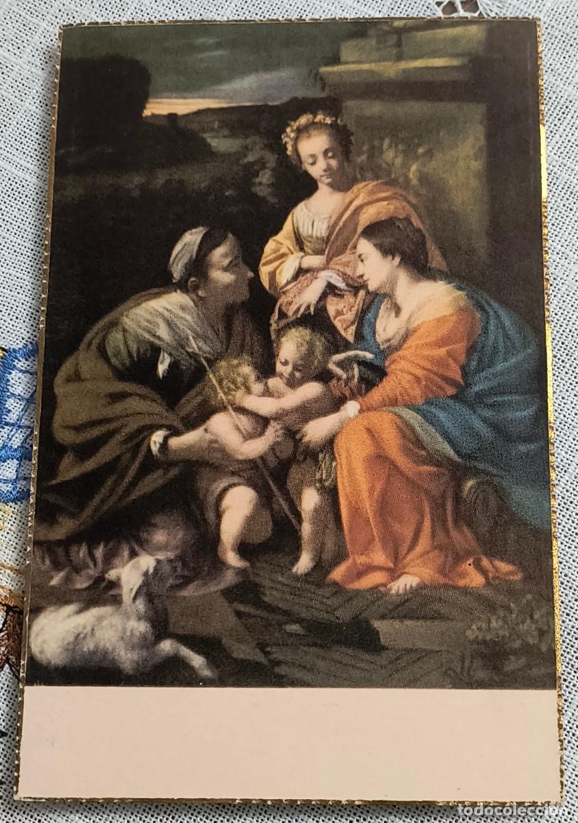 Postales: POSTAL ARTE RELIGIOSO | LA VIRGEN CON EL NI&Ntilde;O CON SANTA ISABEL, SAN JUAN Y SANTA CATALINA - VOUET