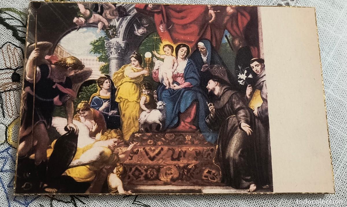Postales: POSTAL ARTE RELIGIOSO | LA VIRGEN CON EL NI&Ntilde;O ENTRE SANTOS - COELLO