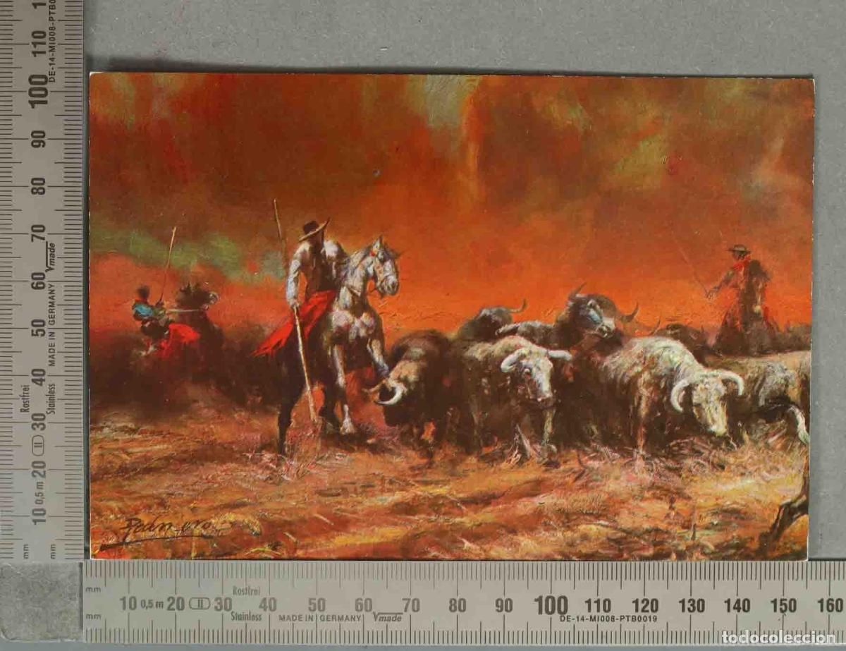 Postales: POSTAL. Conducci&oacute;n a la corrida - Alfredo Palmero