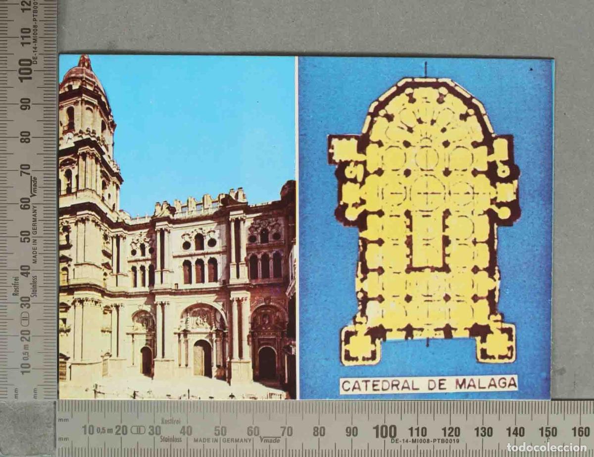 Postales: POSTAL. Catedral de Malaga - Fachada y Planta