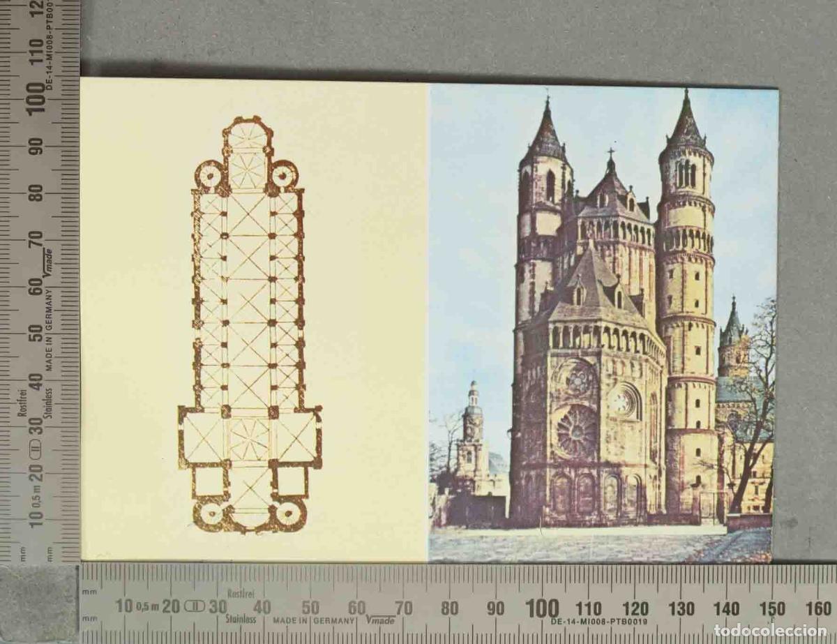 Postales: POSTAL. Catedral de Worms - Planta y alzado - Wormser Dom