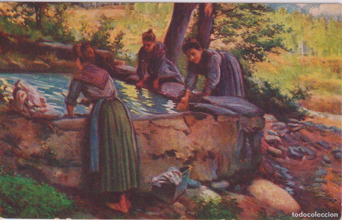Postales: POSTAL DE LA OBRA DE JUAN BAIXAS, LAVADERO RURAL &ndash; ED.COLL SALIETI HNOS N&ordm;3 &ndash; CIRCULADA 1918