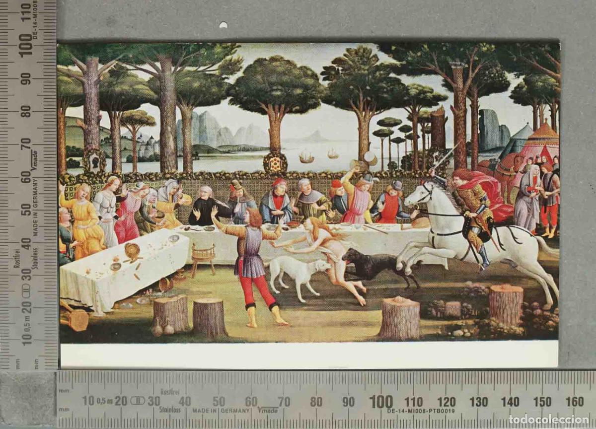 Cartes Postales: POSTAL. La historia de Nastagio degli Onesti - Sandro Botticelli