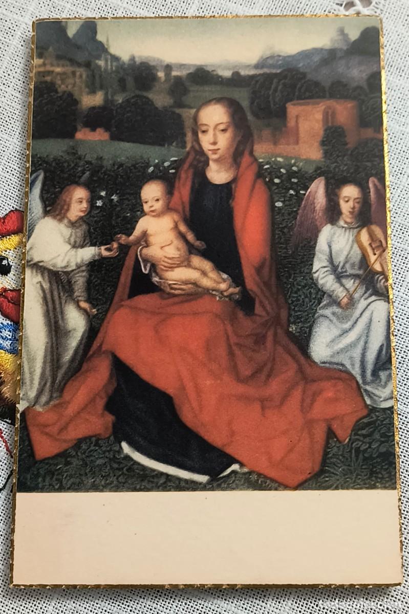 Postales: POSTAL ARTE RELIGIOSO | LA VIRGEN Y EL NI&Ntilde;O ENTRE &Aacute;NGELES - MEMLING