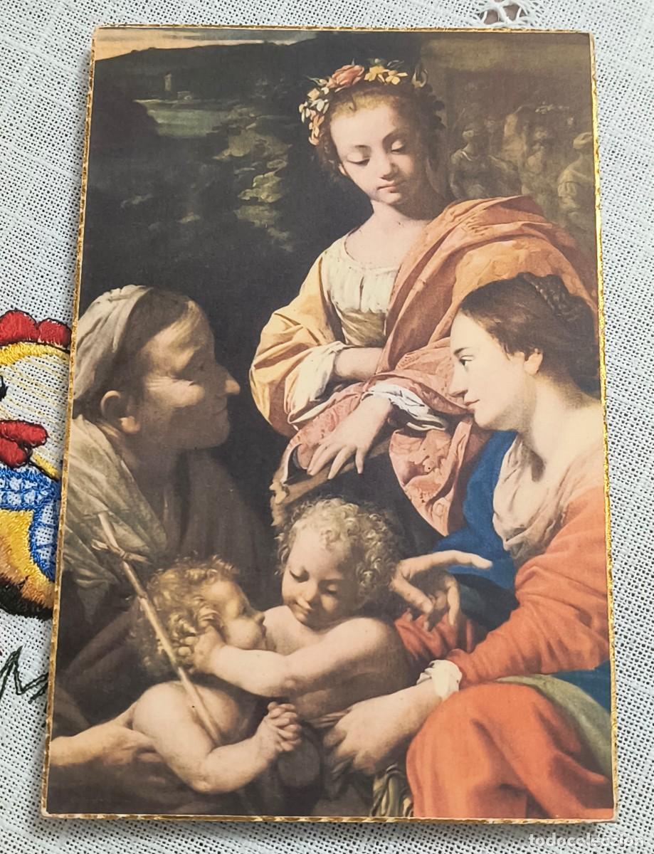 Postales: POSTAL ARTE RELIGIOSO | LA VIRGEN Y EL NI&Ntilde;O CON STA ANA SAN JUAN Y STA. ISABEL