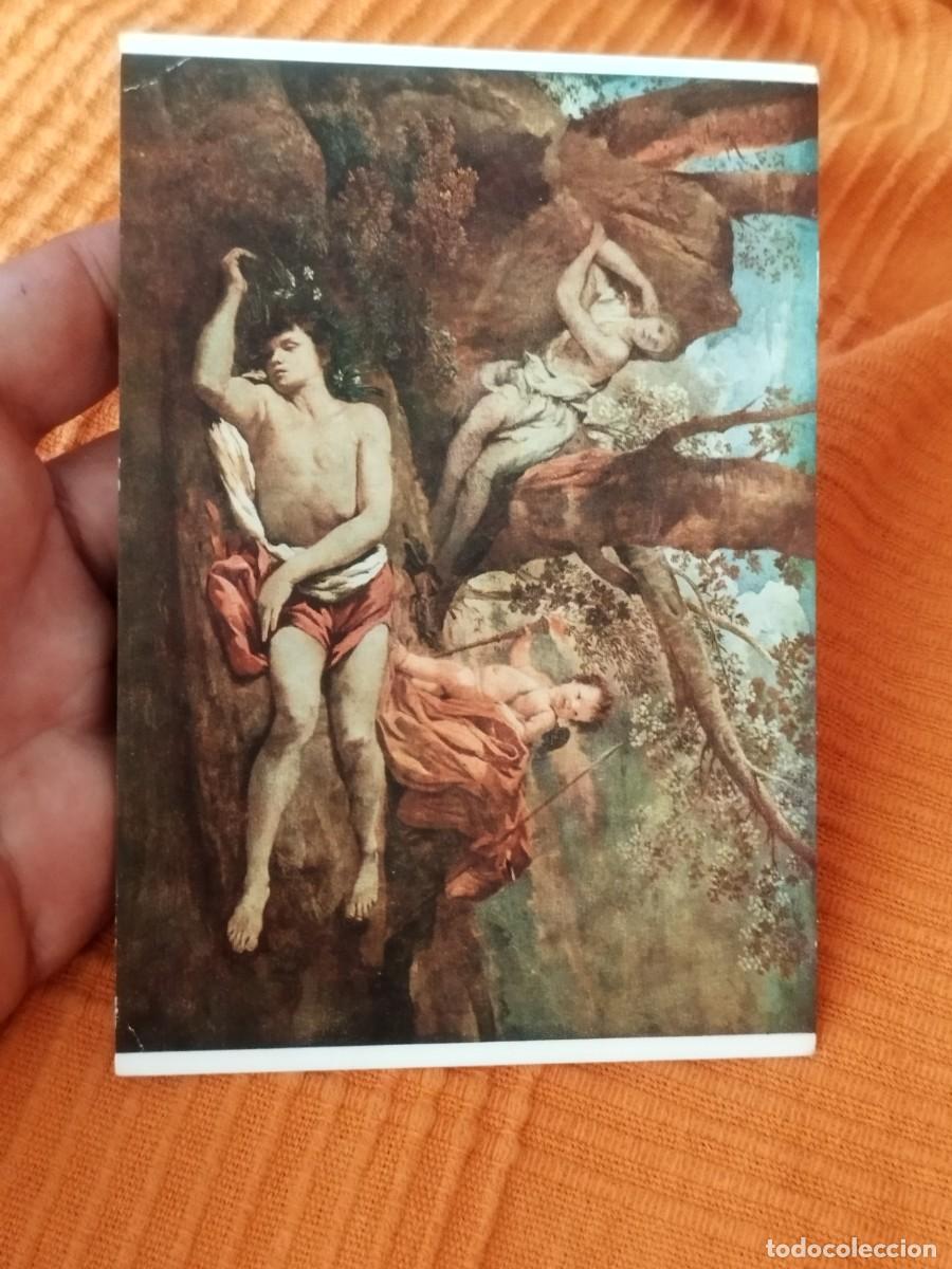 Postales: Tarjeta postal reproducci&oacute;n Eco y Narciso&rdquo; del artista franc&eacute;s Nicolas Poussin. L'ouvre museo.