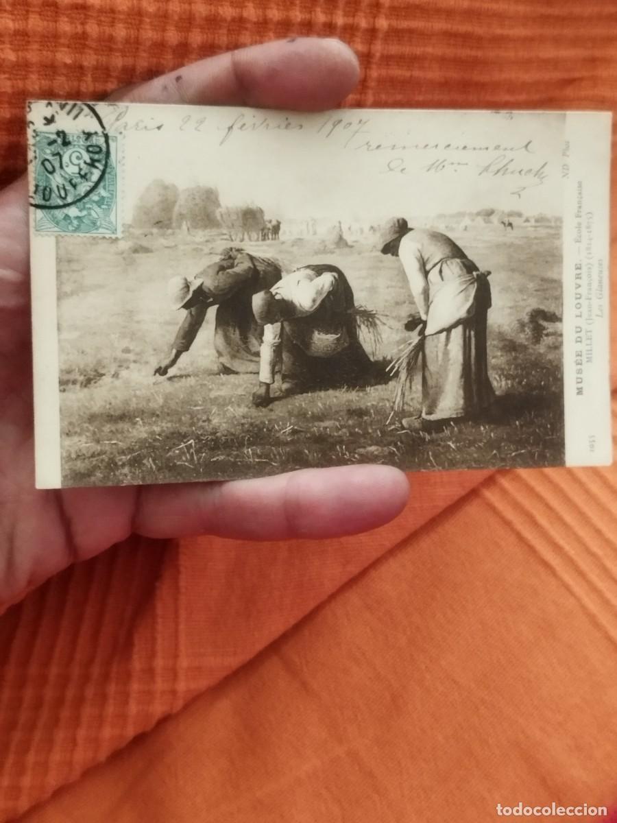 Postales: Antigua tarjeta postal Las espigadoras, Les Glaneuses, Principios siglo XX. Jean-Fran&ccedil;ois Millet.