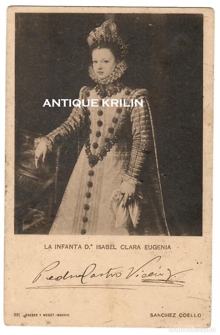 Postales: SANCHEZ COELLO / INFANTA ISABEL CLARA EUGENIA / EDI. HAUSER MENET / REVERSO SIN DIVIDIR