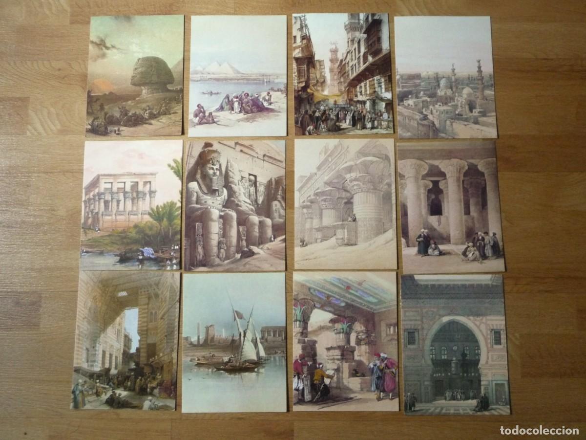 Postales: GRABADOS DE DAVID ROBERTS SOBRE EGIPTO. 12 POSTALES DE GRAN FORMATO