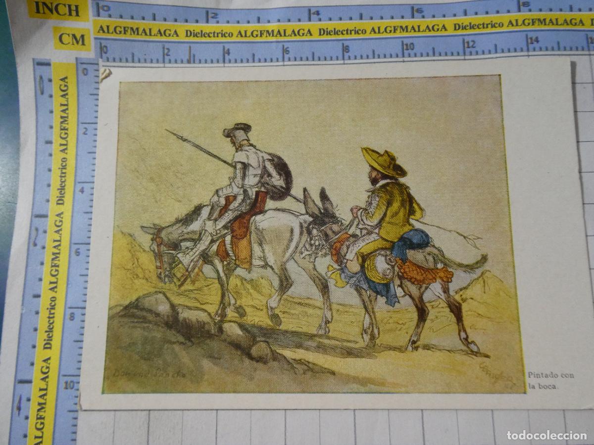 Postkarten: POSTAL DE ARTE PINTURA. A&Ntilde;O 1959 DON QUIJOTE SANCHO PANZA PINTADO CON LA BOCA. 2452